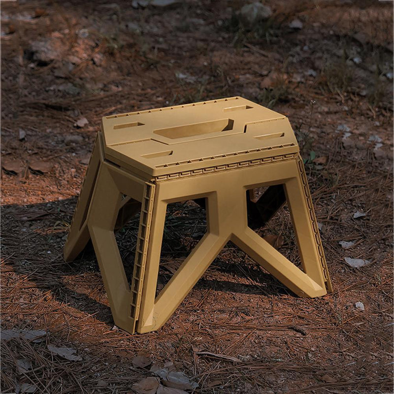 Outdoor Portable Folding Stool Camping Stools for Adults Children (Khaki)