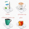 Water Proof Smart Constant Temperature Coaster Warm Cup Heating Base Coaster