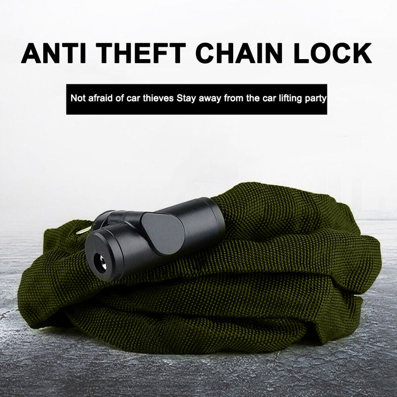 Security Anti-theft Lock Electric Scooter Mountain Bike Chain Locks (Green)