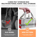 3 Grids Felt Storage Basket - Soft Kid Audio Toys Storage Containers (Red) Newly