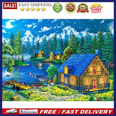 Cross Stitch Kit 11CT Stamped 36x46cm Scenery Needlework Embroidery Home Deco