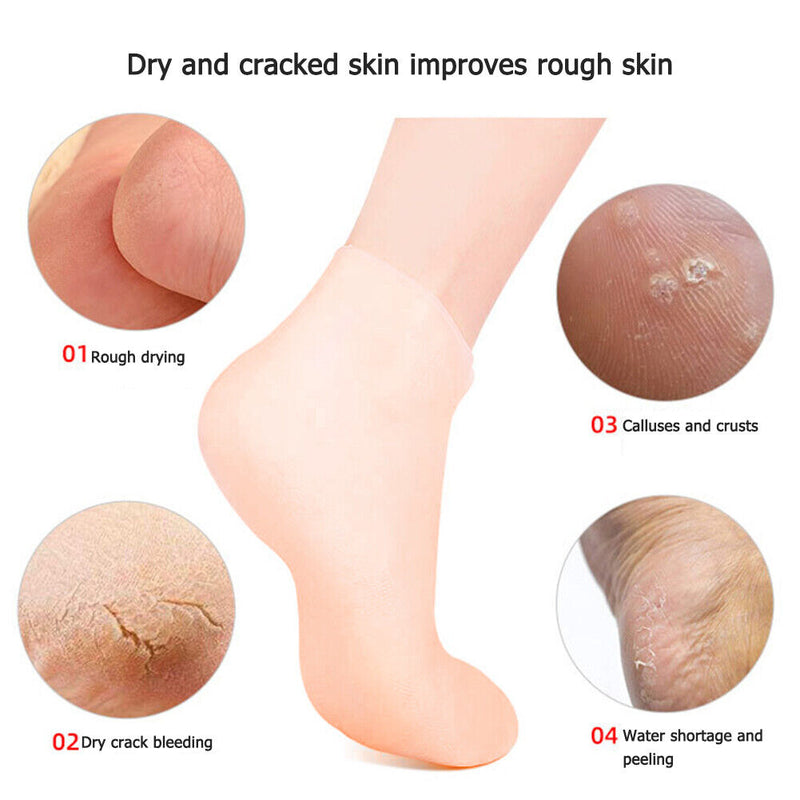 1 Pair Foot Care Socks Moisturizing Gel Cracked Skin Protectors Socks (XL) Newly