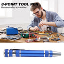 8 in 1 Multiuse Precision Pen Screwdriver Hand Repair Tools Kit (Blue)