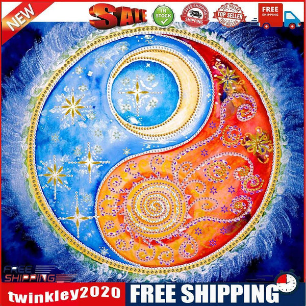 Partial Special Shape Drill Diamond Painting sun and moon Rhinestone Draw