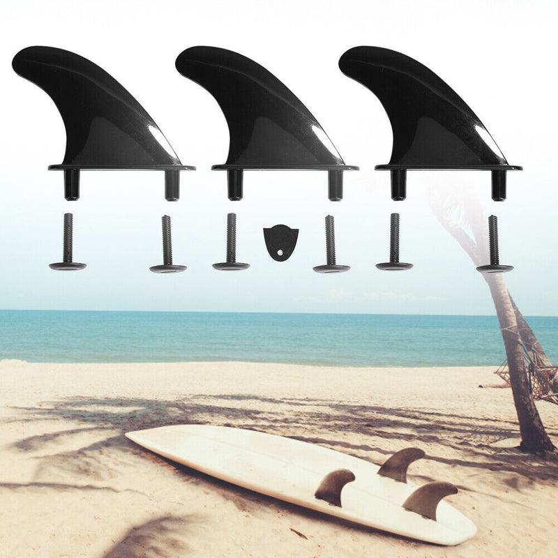 3pcs Surfboard Fins Water Fins for Softboard Water Wave Fin Surf Paddle Board