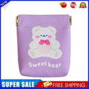 Korean Cute Cartoon Coin Purse Women Mini PU Card Holder Clutch (Purple)