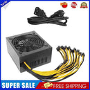 ATX 12V 2000W 10x6 Pin Miner Power Supply with Cable for ETH BTC Power Kit