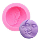 Sun & Moon Faces Silicone Soap Craft Molds DIY Handmade Soap Kit Mould J0D8 U1H1