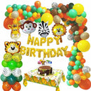 Jungle Safari Green Balloon Kid Birthday Party Decorations Arch Garland Kit