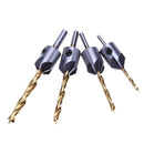 4pcs 3-6mm Drill Bit Set Woodworking Countersink Chamfers Home Tools