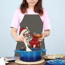 Kitchen Linen Apron Dog Carry Christmas Lantern Painted Cooking Pinafore