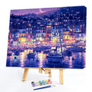 Painting By Numbers Kit DIY Night Sky Ship Canvas Oil Art Picture Craft Newly