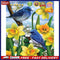 Bird and Flower Oil Paint By Numbers DIY Handpainted on Canvas Wall Art Pic