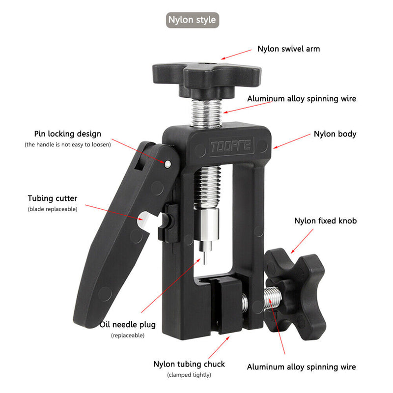 MTB Road Bike Brake Oil Needle Press Installation Tool Hose Cutter (Nylon) Newly