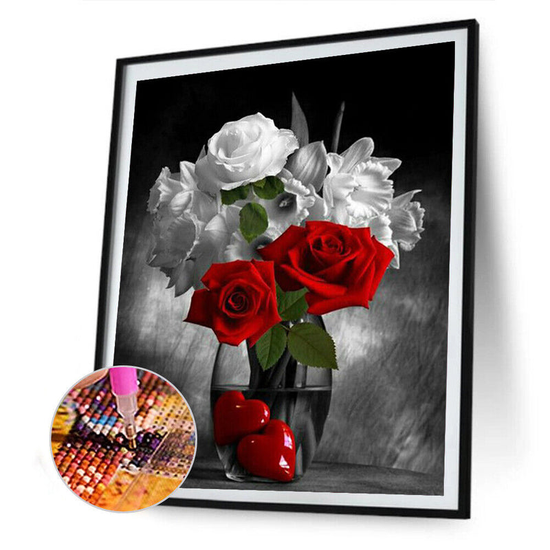 DIY Diamond Painting Valentines Love Rose Full Round Drill Picture (B2795) Newly