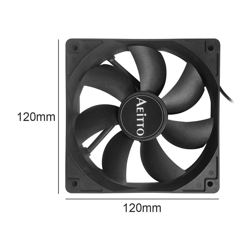 120mm 4 Pin PC Computer Case Cooling CPU Cooler Fan DC 12V Silent Radiator