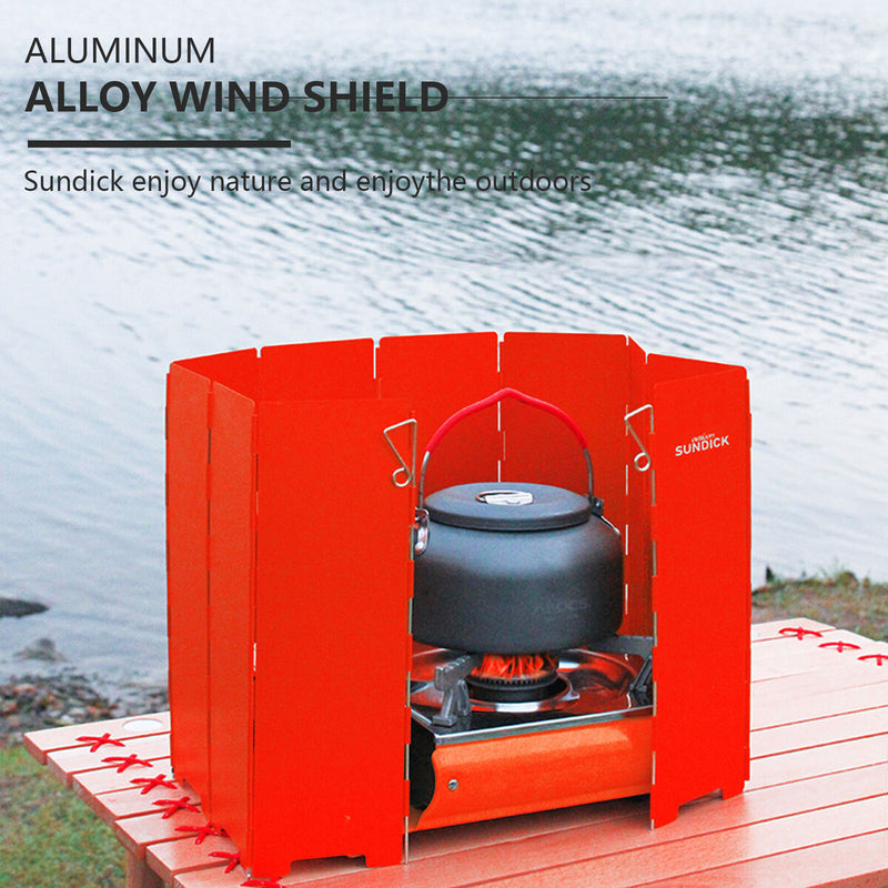 Foldable Stove Windshield Portable Camping Stove Outdoor Gas Cooker Windbre
