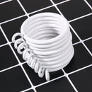 10pcs Metal Ring Window Shower Curtain Rings Hanging Clamp Hoop (White)