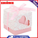 10pcs Double Heart Cut Hollow Candy Boxes Valentine Gifts Wedding Supplies Decor