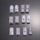 Ethernet Cable Tester Kit Crimp-Crimper Pliers + 100pcs RJ45 CAT5 Cat5e Connector