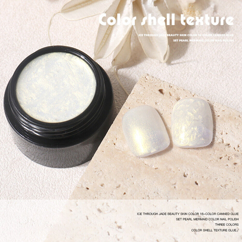 Glitter Color Shell Texture Gel Varnish Glitter Shiny Sparkle Nail Art Accessory