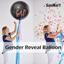 36inch Girl or Boy Gender Reveal Latex Confetti Balloon Baby 8U7Y Party M5E1