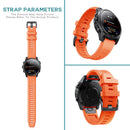 26mm Silicone Strap for Garmin Fenix 7X/6X/5X/5X Plus/3 Watch (Orange)