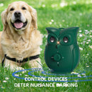 Owl Ultrasonic Puppy Repeller Outdoor LED Anti Barking Stopper Deterrent