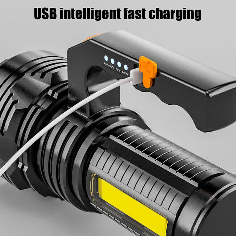 Outdoor Spotlight with Handle Waterproof Emergency Patrol Side Flashlight Newly