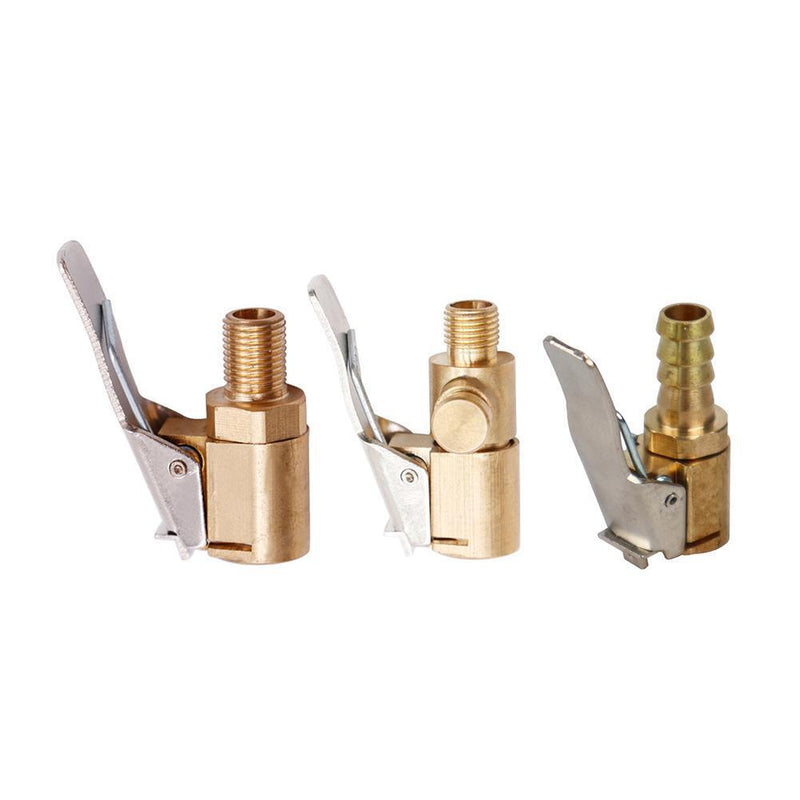 Car Pump Valve Clip Adapter Male-thread Brass Auto Supplies (Non-deflated)