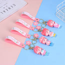 Backpack Pendant Creative Car Pendant Key Ring Wristband Keychain Pink Sakura