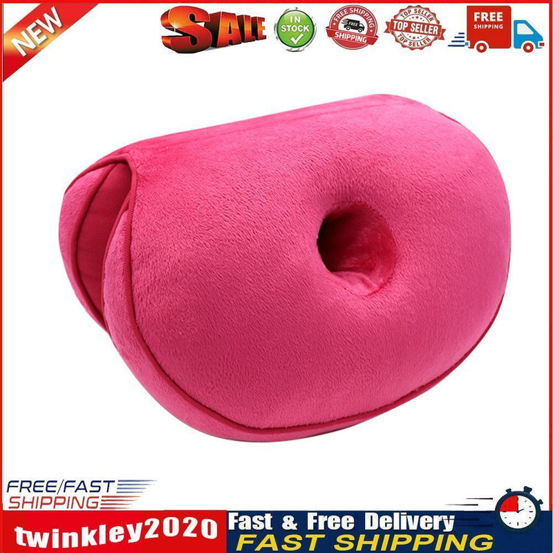 Memory Foam Plush Cushion Orthopedic Office Chair Seat Pillow (Rose Red) Newly