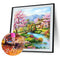 5D DIY Diamond Painting Peach Garden Full Round Drill Mosaic Rhinestone Picture