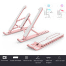 Laptop Support Holder Foldable Notebook Tablet Cooling Stand (Pink) Newly