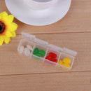 4grids Plastic ?Clear Pill Box Travel Drugs Tablet Storage Container Cases