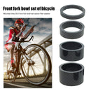 4x MTB Front Fork Gasket Carbon Fiber Bicycle Headset Spacer Ring 5/10/15/20mm