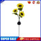 LED Solar Sunflower Shape Light Ground Plug-in Iron Lamp Path Decor (B)