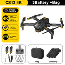 Foldable RC Drone 4K HD Single Camera  FPV Quadcopters with 3 Battery
