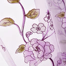 Peony Flower Offset Printing Curtain Yarn Tulle Curtain for Decor(Purple)