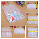 14 Compartment Transparent Plastic Jewelry Box Earrings Rings Beads Pills Storag