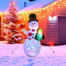 Rotate LED Luminous Inflatable Snowman Air Pump Christmas Holiday Party Ornament