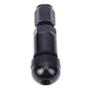 4pcs Metal Car Tire Valve Stem Caps Titanium Spare Tire Covers (Black)