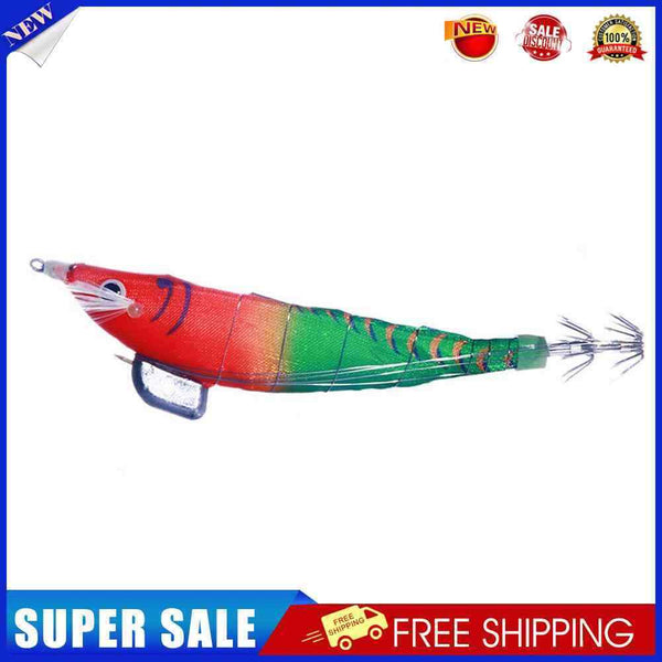 Luminous Wood Shrimp Fishing Lures 12cm 14.3g Artificial Bait (Red Green)