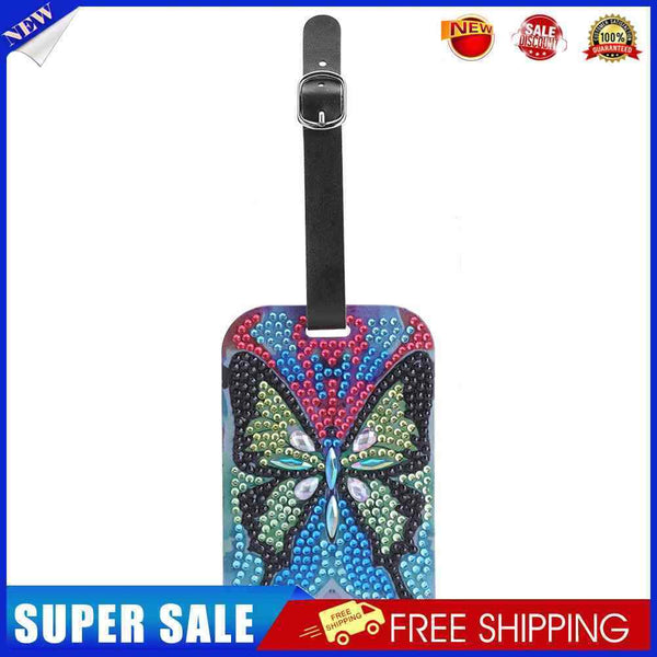 DIY Special Shape Diamond Painting Butterfly Shape Luggage Boarding Pass Label