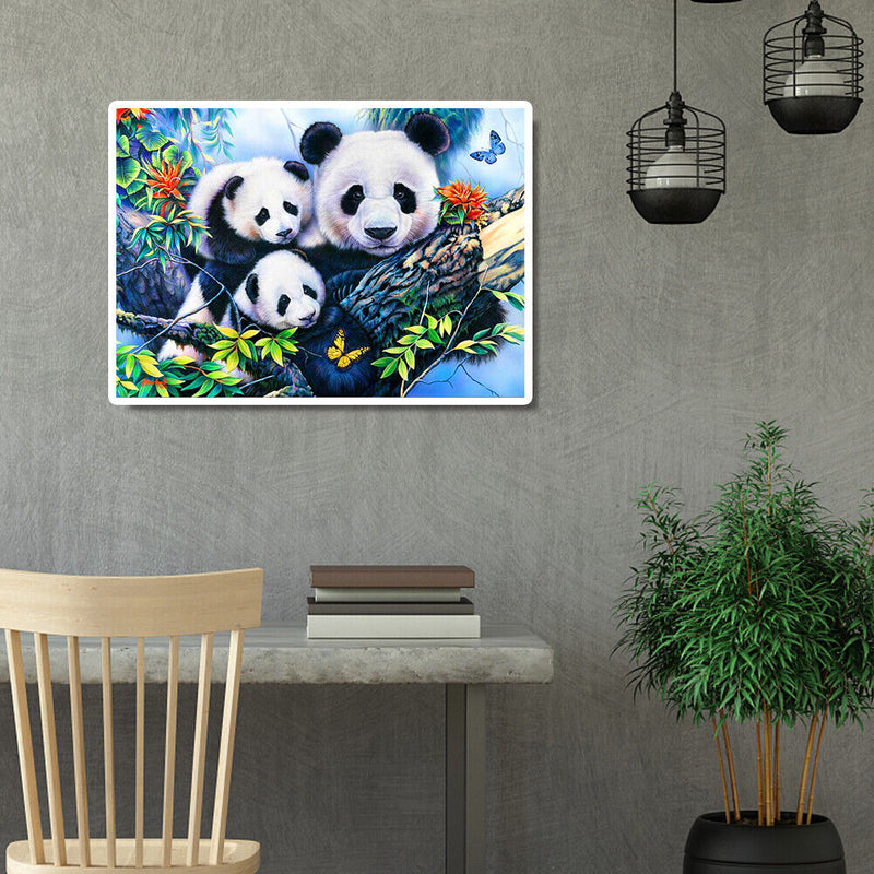 5D DIY Full Round Drill Diamond Painting Butterfly Panda Embroidery Art Ornament