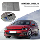 Automobile Car Sun Visor Organizer Storage Bag Hanging Card Holder (Grey)