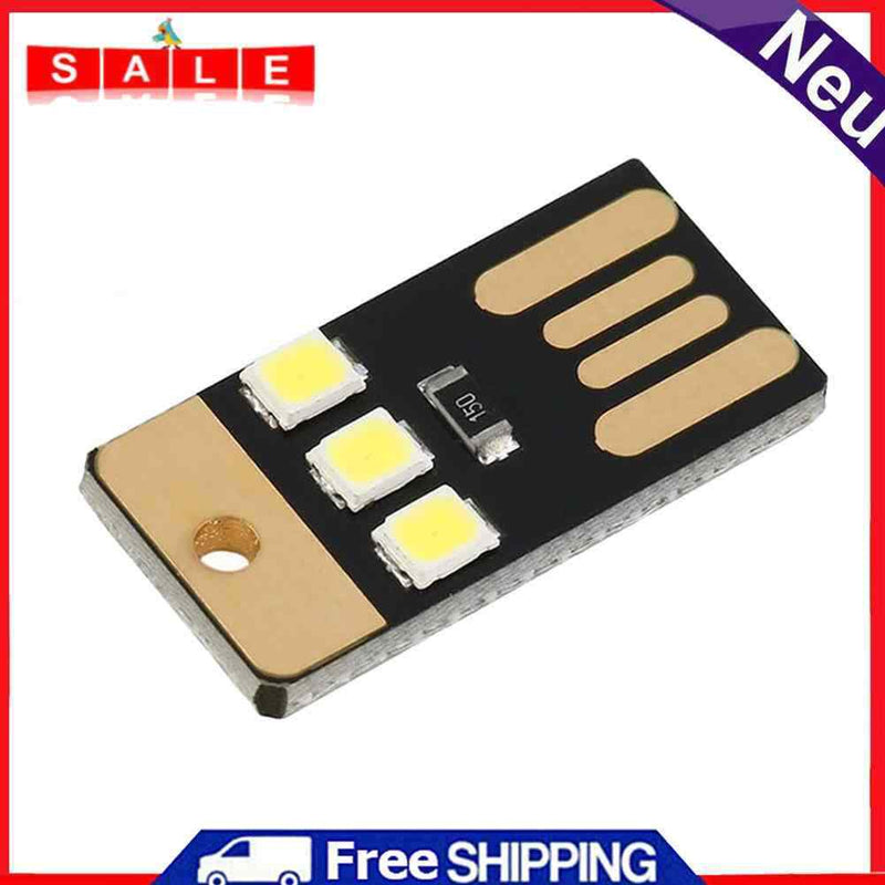 Camping Mobile USB LED Small Night Lights Energy Saving Flashlight (Black)