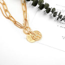 Compass Map Pendant Choker Double Layer Women Thick Chain Necklace Jewelry Newly