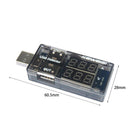 Dual USB Current Voltage Tester Meter Digital Display Voltmeter Ammeter Monitor