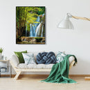 Painting By Numbers Kit DIY Forest Waterfall Canvas Oil Wall Art Picture